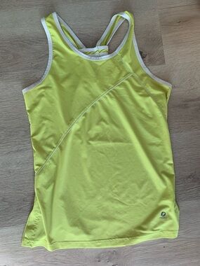 Oiselle Yellow Racerback Tank Top